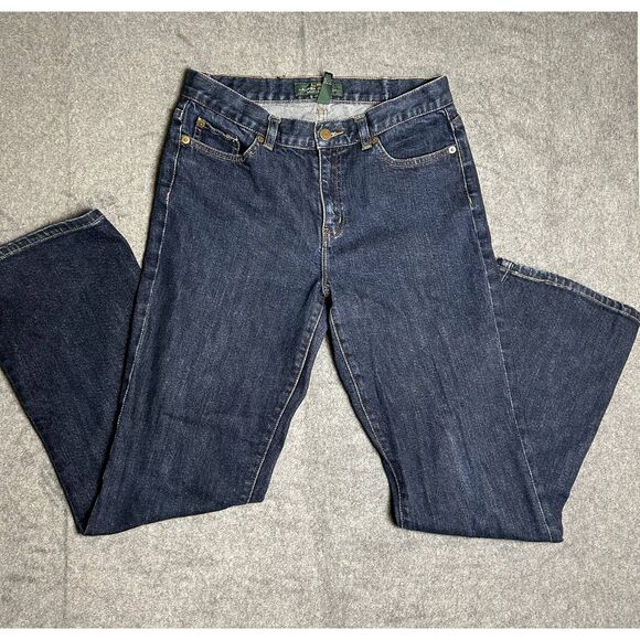 Lauren Ralph Lauren Classic Bootcut Jeans Dark Wash Womens Size 4 - Picture 1 of 7